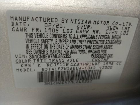 Used 2021 Nissan Versa SV FWD image 33