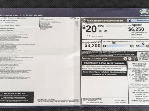 Used 2024 Land Rover Range Rover SE image 22