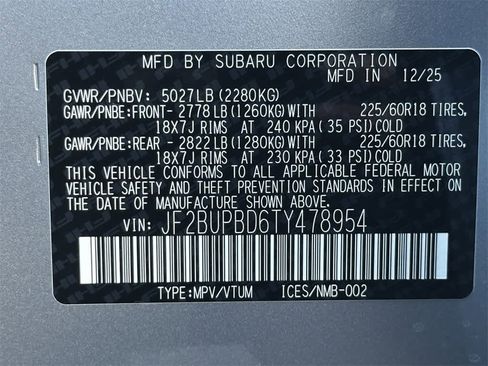 New 2026 Subaru Outback Premium image 22