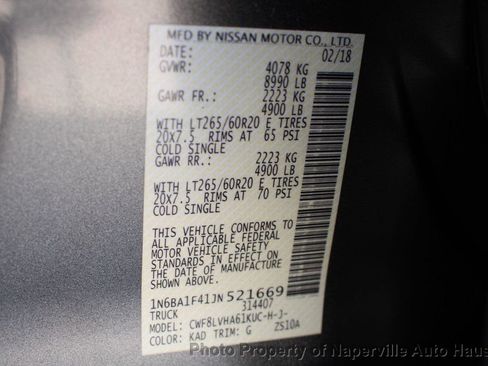Used 2018 Nissan Titan SL w/ Midnight Edition AWD/4WD image 49