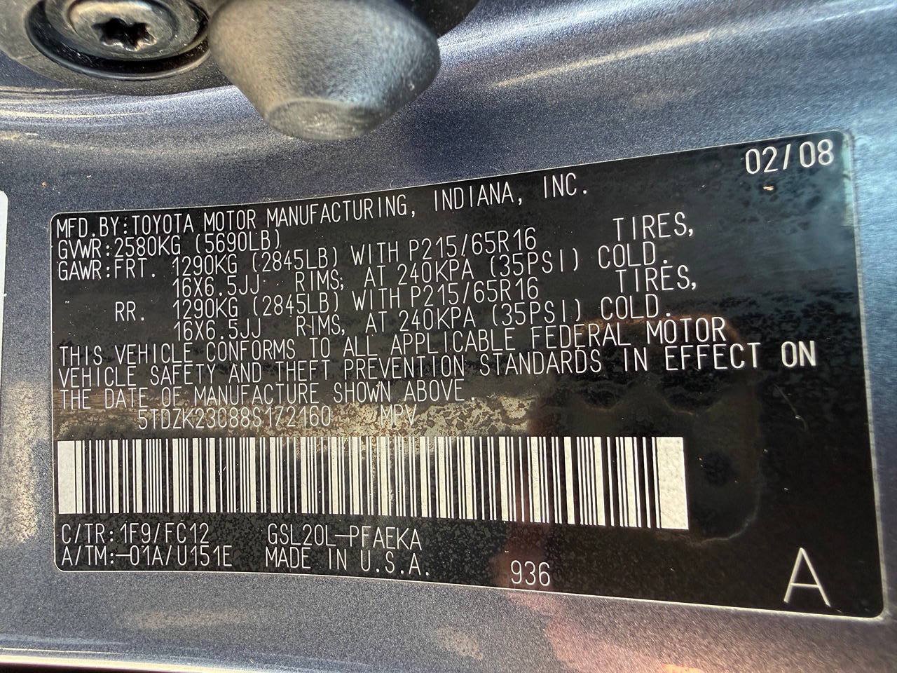 Used 2008 Toyota Sienna LE FWD image 42