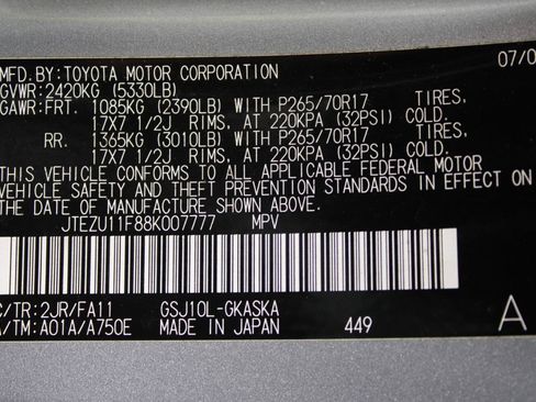Used 2008 Toyota FJ Cruiser 2WD image 78