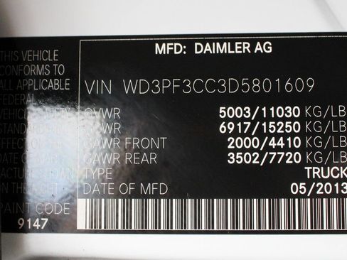 Used 2013 Mercedes-Benz Sprinter 3500 w/ High Idle Fixed Pkg image 45