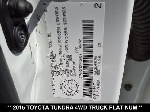 Used 2015 Toyota Tundra Platinum AWD/4WD image 29