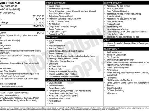 Used 2024 Toyota Prius XLE FWD image 2