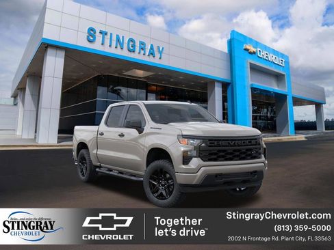 New 2026 Chevrolet Silverado 1500 Custom w/ Turbomax Blackout Package AWD/4WD image 1