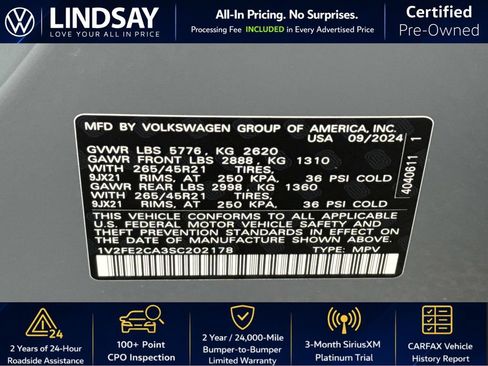 Certified 2025 Volkswagen Atlas Cross Sport SEL Premium R-Line image 27