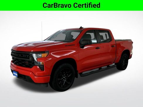 Certified 2024 Chevrolet Silverado 1500 Custom w/ Turbomax Blackout Package AWD/4WD image 1