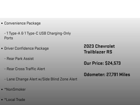 Used 2023 Chevrolet TrailBlazer RS w/ Convenience Package image 12