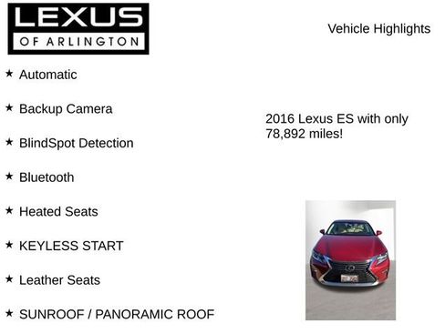 Used 2016 Lexus ES 350 image 7