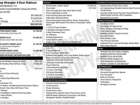 Used 2023 Jeep Wrangler Unlimited Rubicon w/ LED Lighting Group AWD/4WD image 40
