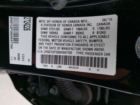 Used 2016 Honda Civic LX image 11