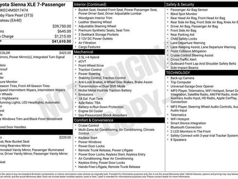 Used 2021 Toyota Sienna XLE FWD image 2