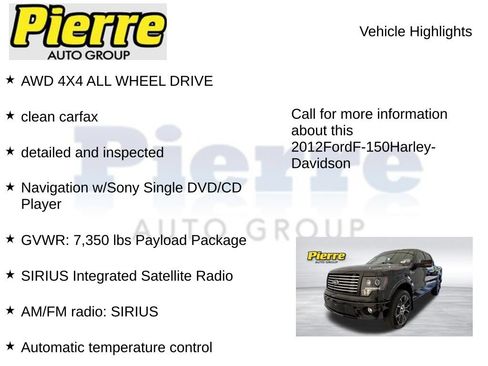 Used 2012 Ford F150 Harley-Davidson AWD/4WD image 7