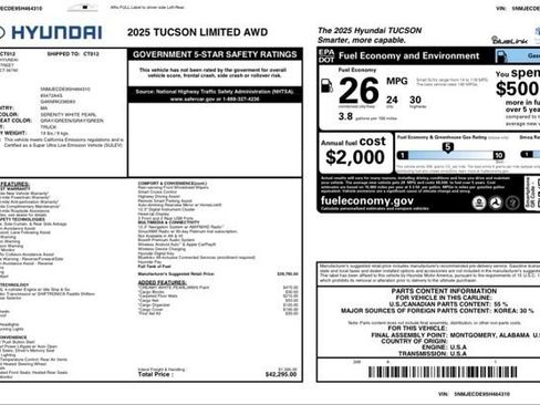 Used 2025 Hyundai Tucson Limited image 49