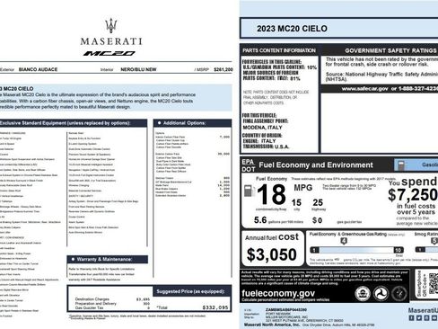 Used 2023 Maserati MC20 Spyder RWD image 46