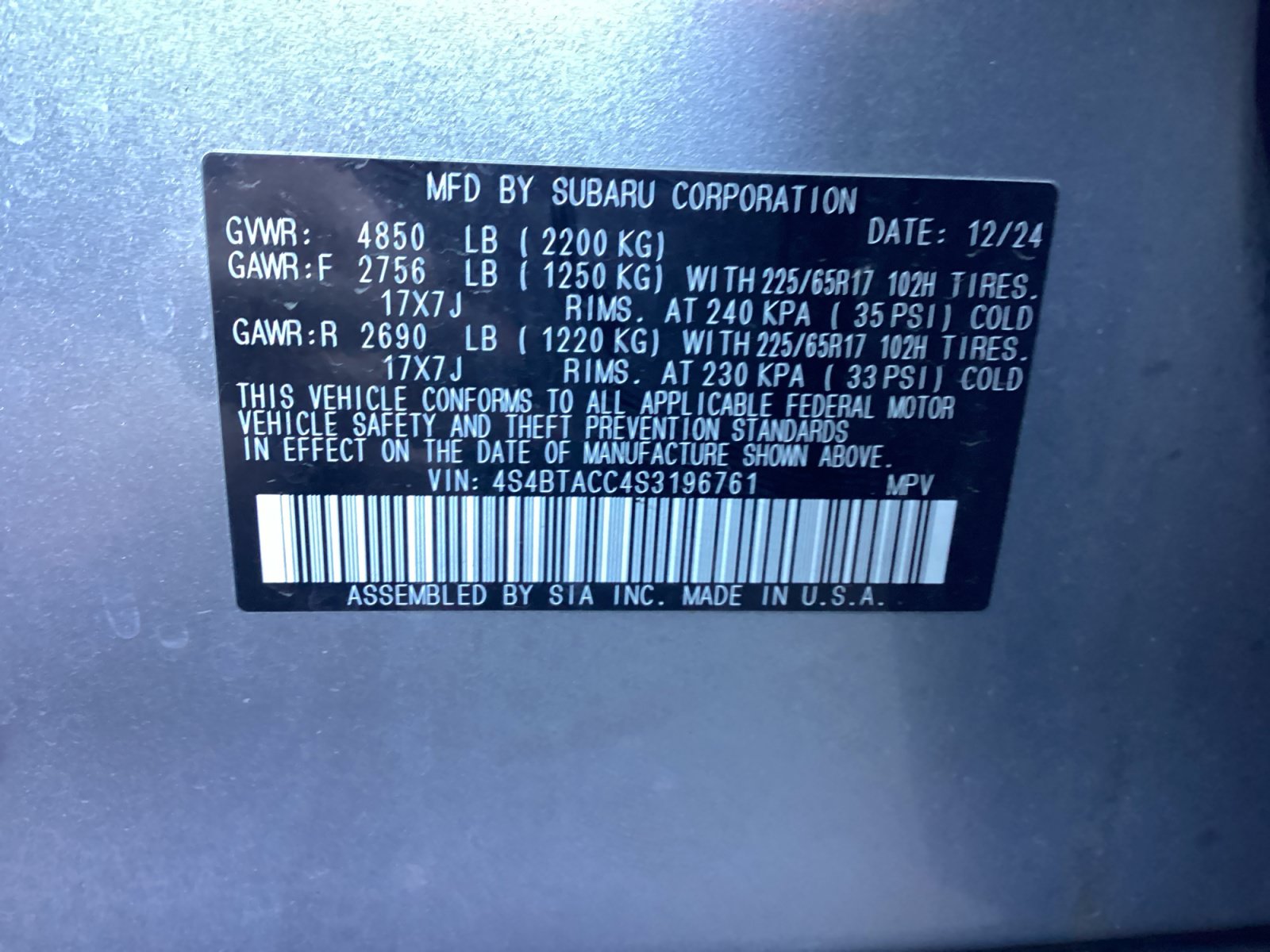 Certified 2025 Subaru Outback Premium AWD/4WD image 16