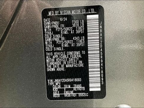 Used 2024 Nissan Armada Platinum w/ Captain's Chairs Package image 33