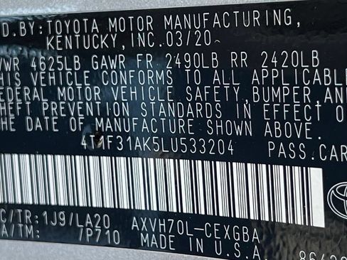 Certified 2020 Toyota Camry XLE FWD image 24
