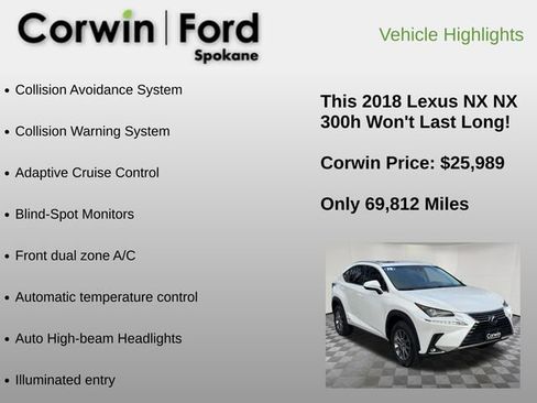 Used 2018 Lexus NX 300h 300h image 6