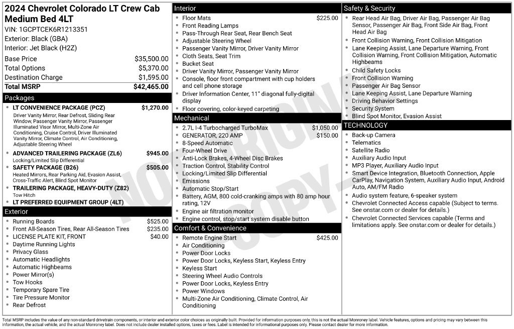 Used 2024 Chevrolet Colorado LT w/ LT Convenience Package AWD/4WD image 29