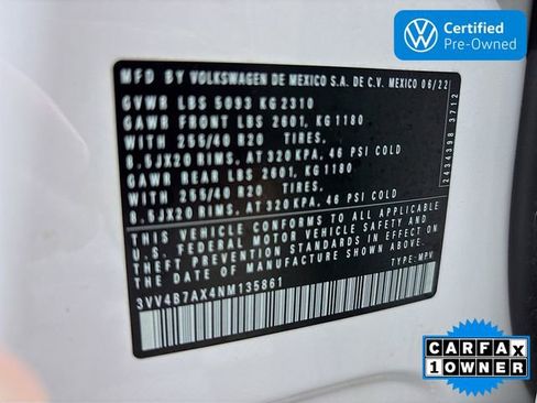 Certified 2022 Volkswagen Tiguan SEL R-Line AWD/4WD image 34