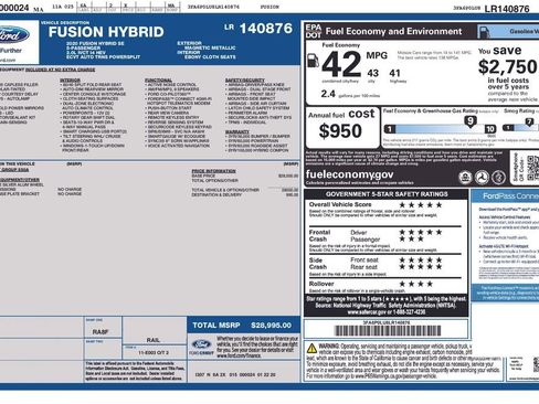 Certified 2020 Ford Fusion SE image 28