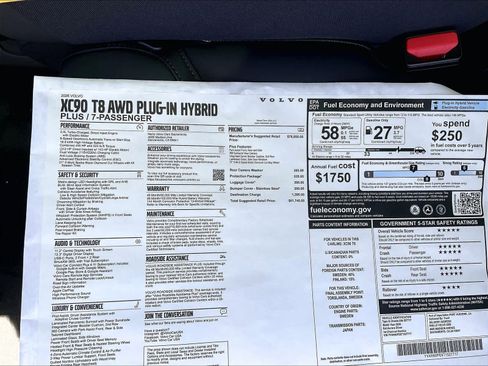 New 2026 Volvo XC90 T8 Plus w/ Protection Package AWD/4WD image 37