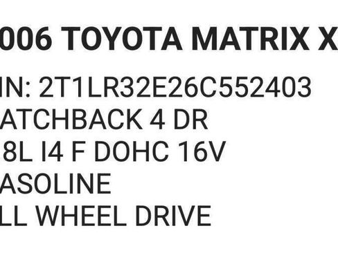 Used 2006 Toyota Matrix XR AWD/4WD image 1