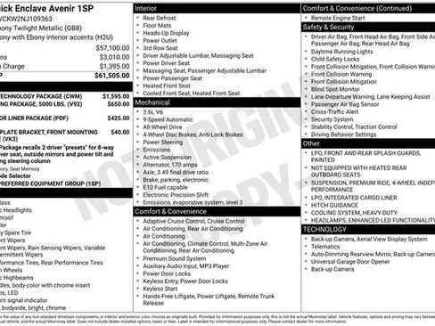 Used 2022 Buick Enclave Avenir w/ Avenir Technology Package image 15