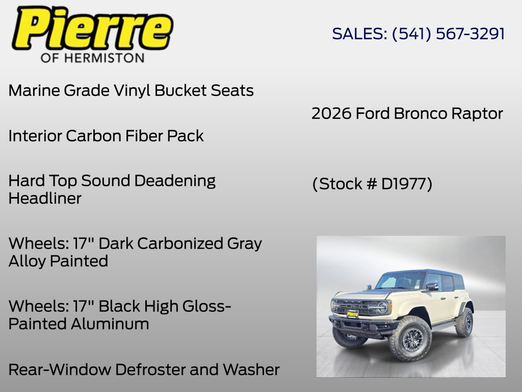 New 2026 Ford Bronco Raptor AWD/4WD image 18