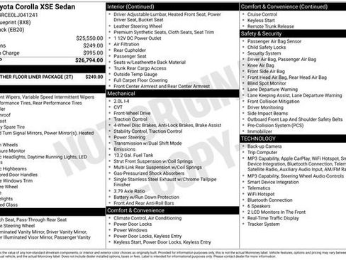 Used 2020 Toyota Corolla XSE FWD image 8