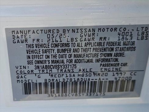 Used 2025 Nissan Sentra SV w/ Trunk Package FWD image 26