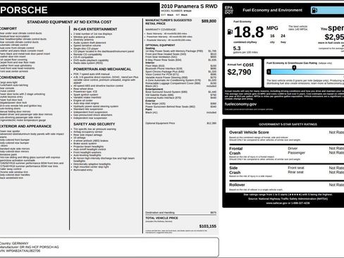 Used 2010 Porsche Panamera 4S image 87