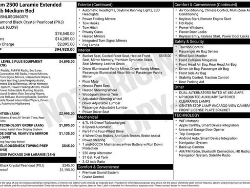 New 2025 RAM 2500 Laramie AWD/4WD image 89