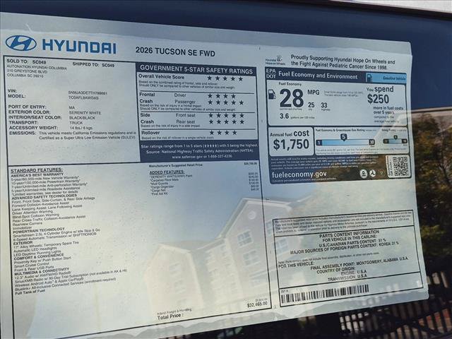 New 2026 Hyundai Tucson SE FWD image 17