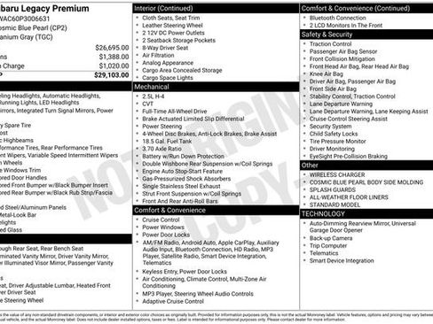 Used 2023 Subaru Legacy Premium image 43