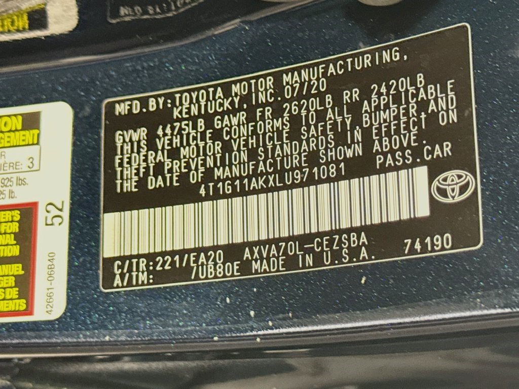 Used 2020 Toyota Camry SE FWD image 38