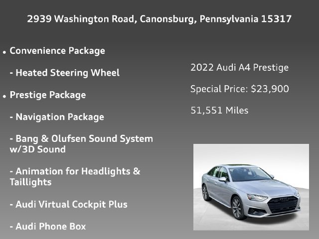 Used 2022 Audi A4 2.0T Prestige w/ Prestige Package AWD/4WD image 15