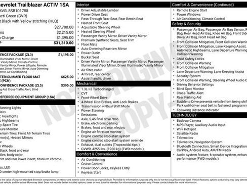 Used 2025 Chevrolet TrailBlazer ACTIV w/ Convenience Package FWD image 34