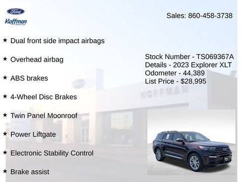 Used 2023 Ford Explorer XLT w/ Equipment Group 202A AWD/4WD image 30