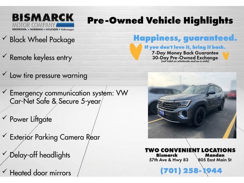 Used 2024 Volkswagen Atlas SE w/ Black Wheel Package AWD/4WD image 8