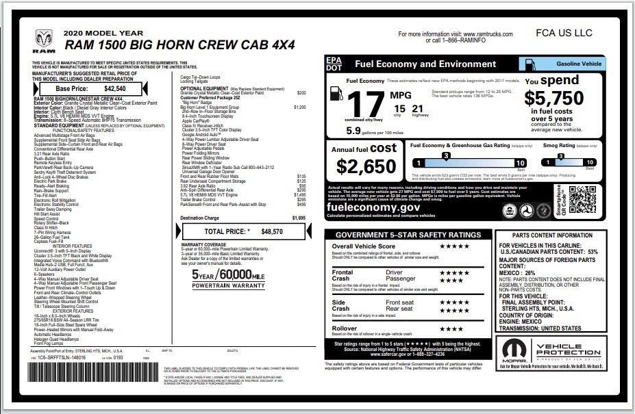 Used 2020 RAM 1500 Big Horn AWD/4WD image 4