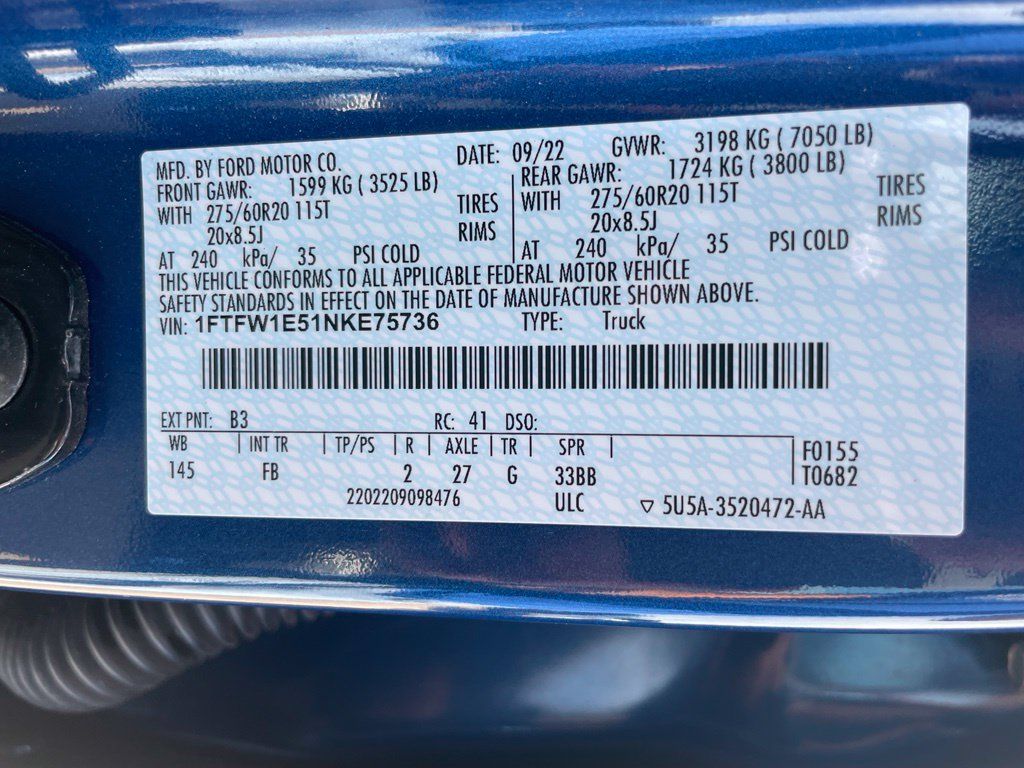 Used 2022 Ford F150 XLT w/ Equipment Group 302A High AWD/4WD image 37