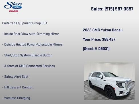 Used 2022 GMC Yukon Denali AWD/4WD image 16