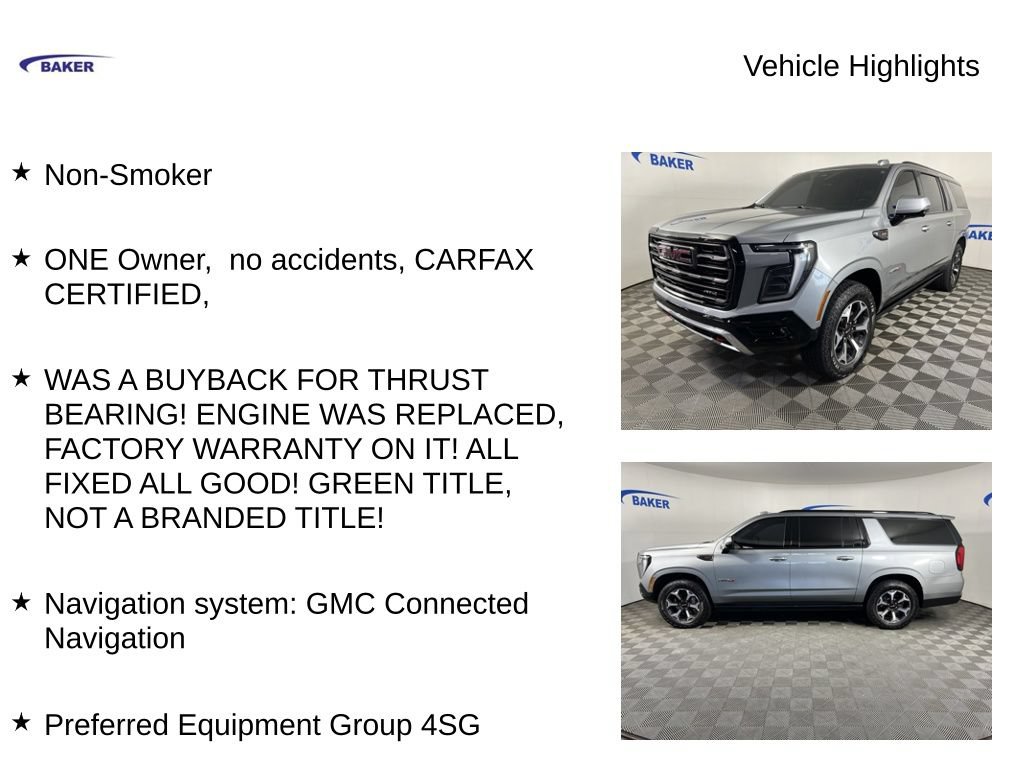 Used 2025 GMC Yukon XL AT4 Ultimate w/ LPO, Floor Liner Package AWD/4WD image 4