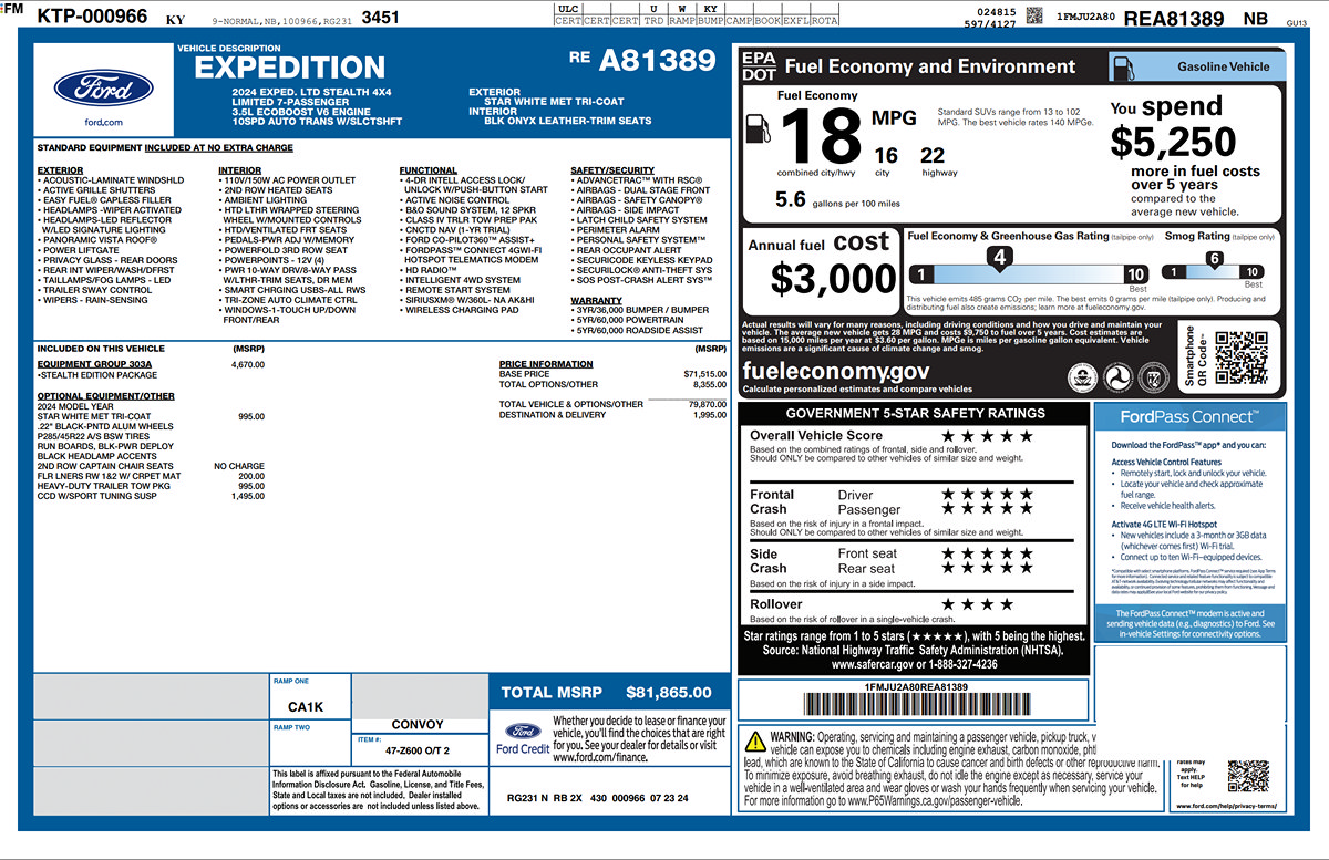 Used 2024 Ford Expedition Limited AWD/4WD image 2