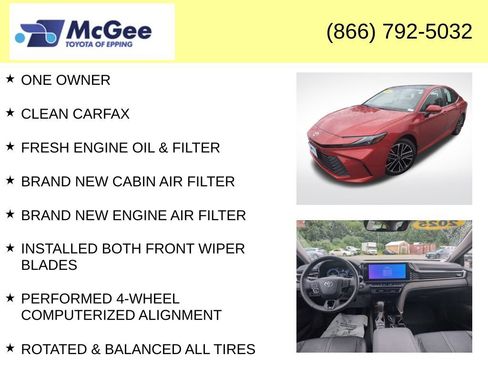 Certified 2025 Toyota Camry XLE w/ Premium Plus Package AWD/4WD image 8
