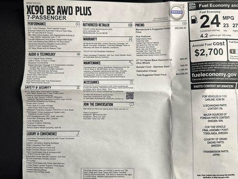Used 2024 Volvo XC90 B5 Plus image 45