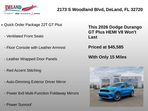 New 2026 Dodge Durango GT AWD/4WD image 6